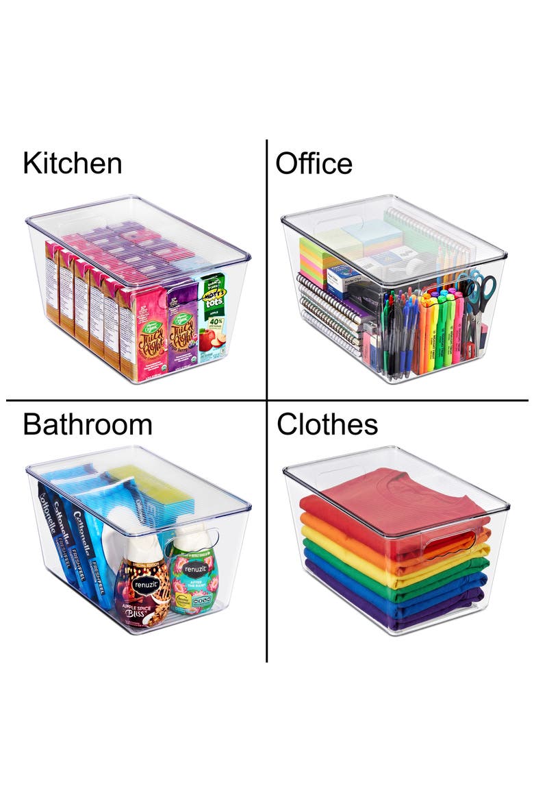8-Pack Large Stackable Storage Bins, Alternate, color, NO COLOR