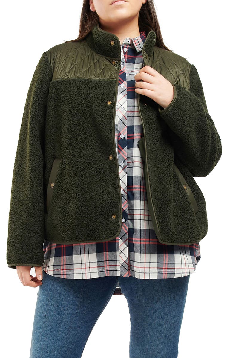 Barbour Aspena High Pile Fleece Jacket, Main, color,