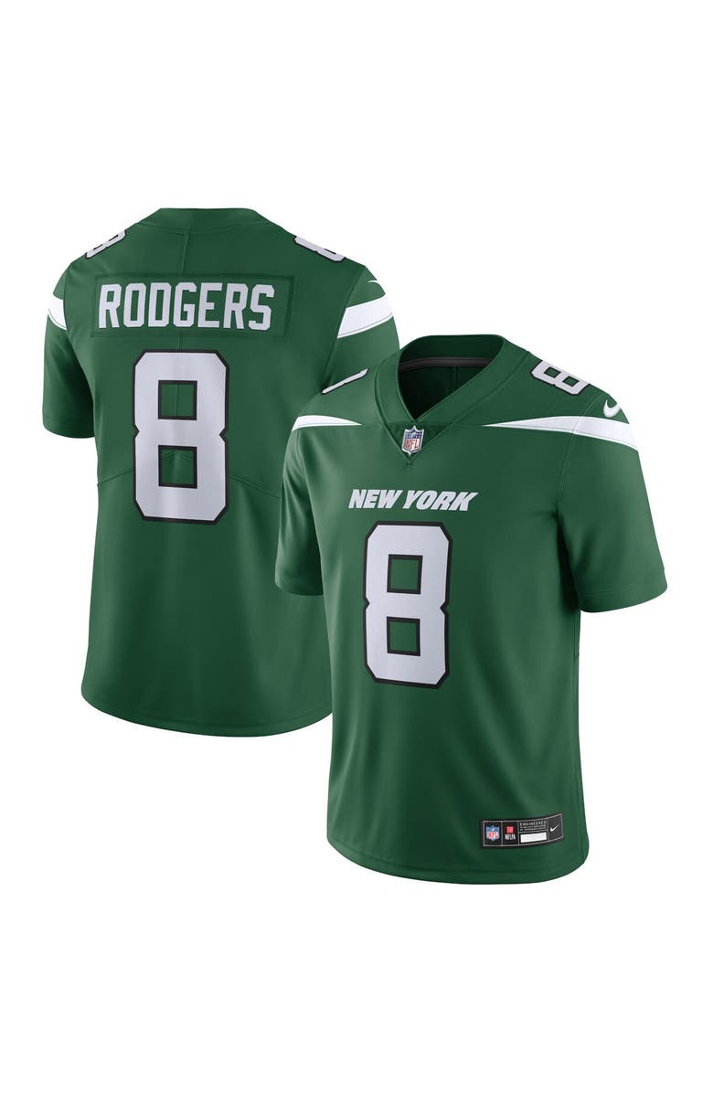 Nike Men's Nike Aaron Rodgers Gotham Green New York Jets  Vapor Untouchable Limited Jersey, Alternate, color, 