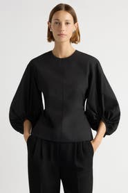 Modern Citizen Odessa Sculpted Balloon-Sleeve Blouse