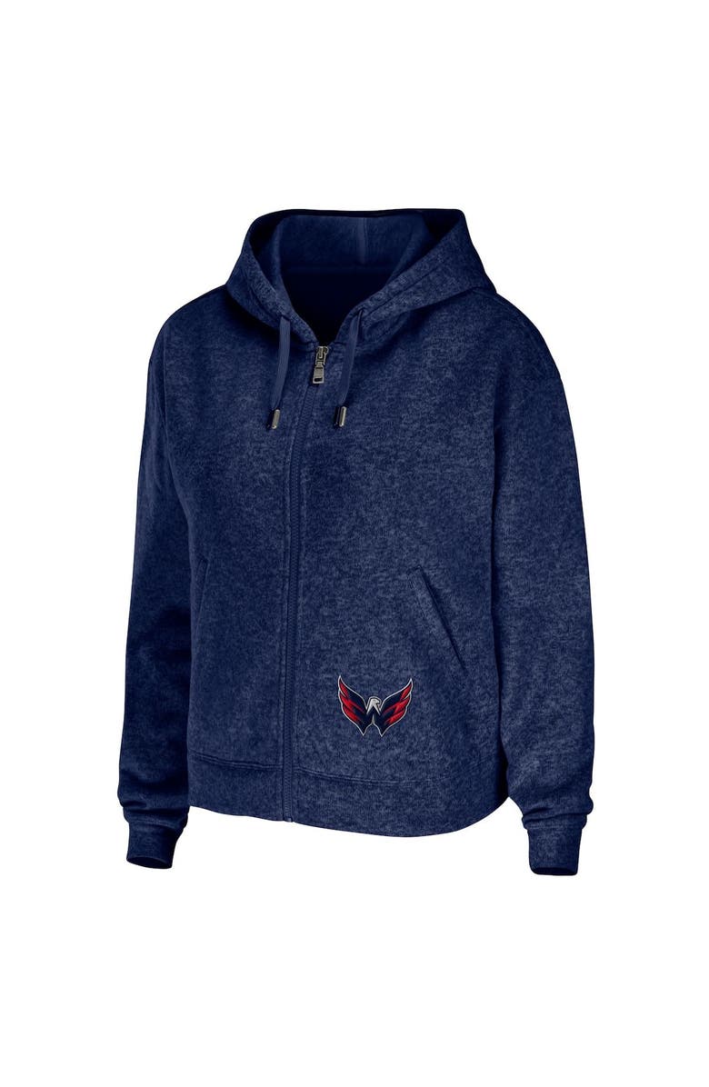 WEAR by Erin Andrews Women's WEAR by Erin Andrews Navy Washington Capitals Full-Zip Hoodie, Alternate, color, 