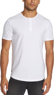 Cuts AO Curved Hem Short Sleeve Henley