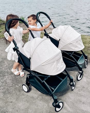 x Bonpoint 0+ YOYO² Stroller Seat Cushion & Extended Canopy