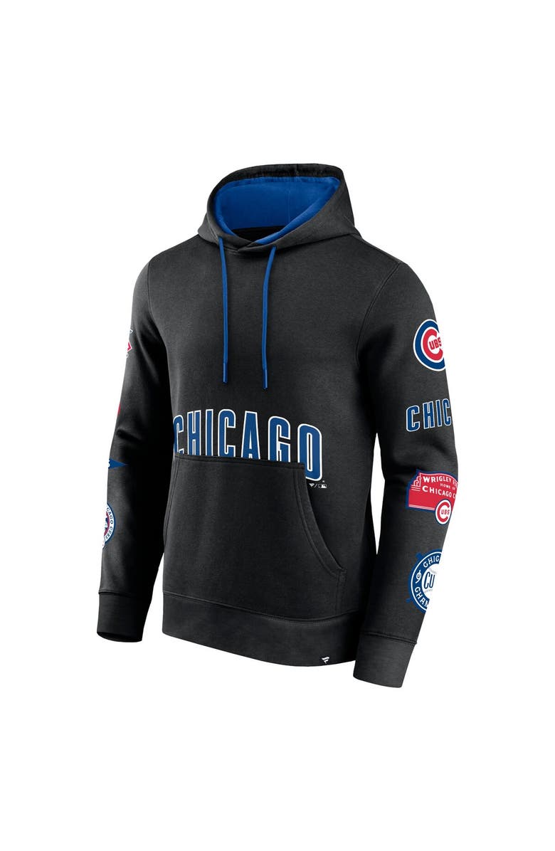 FANATICS Men's Fanatics Branded Black Chicago Cubs Wild Winner Pullover Hoodie, Alternate, color, 
