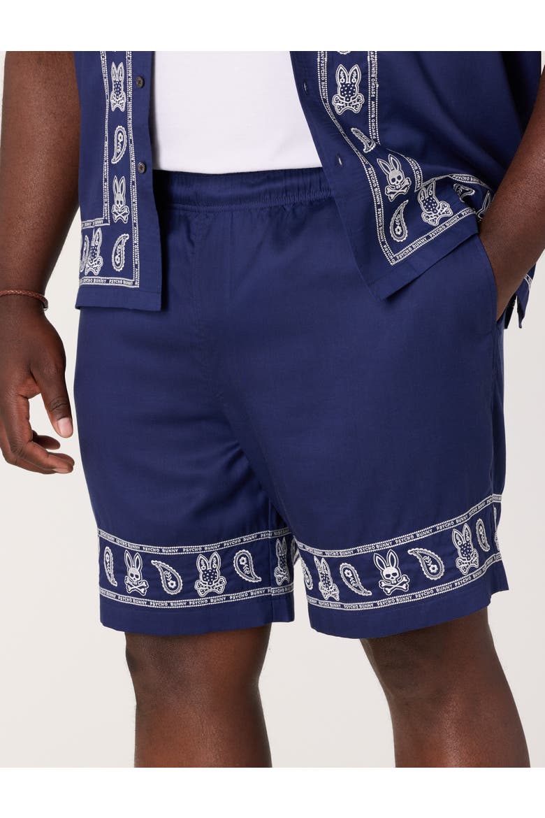 Big & Tall Luke Embroidered Shorts, Alternate, color, EVENING BLUE