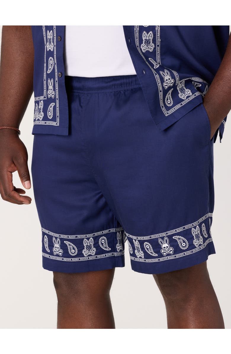 Psycho Bunny Big & Tall Luke Embroidered Shorts, Alternate, color, Evening Blue