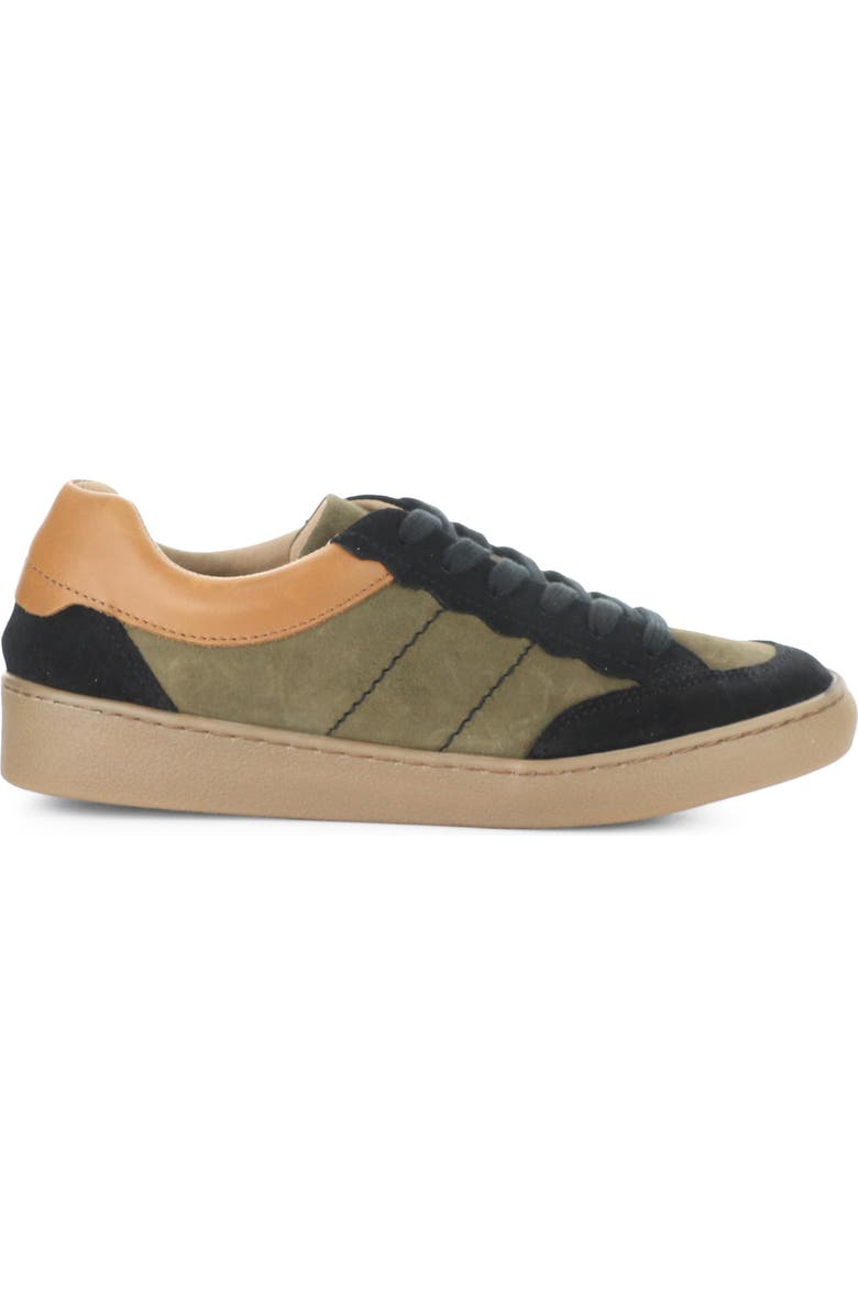 Bos. & Co. Missy Low Top Sneaker, Alternate, color, Black/ Olive Suede/ Patent