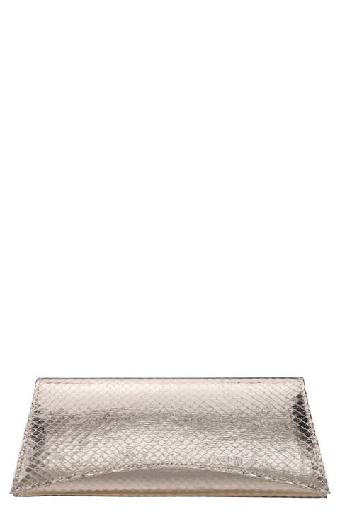 Kallie Embossed Metallic Clutch