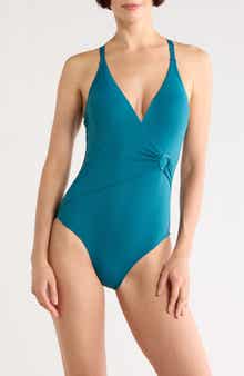JANTZEN Gina Surplice Underwire One-Piece Swimsuit
