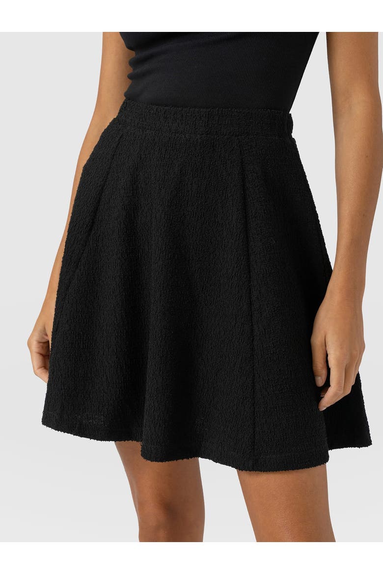 Macie Mini Skirt, Alternate, color, Black Boucle
