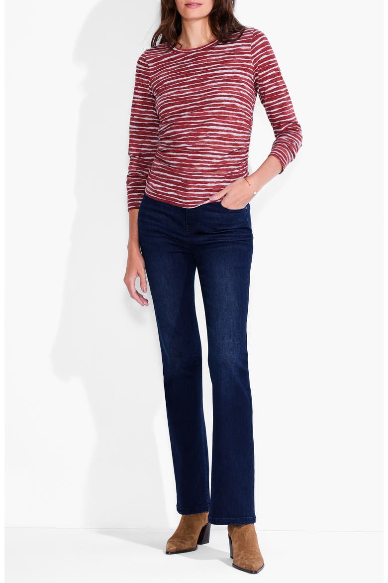 Abstract Stripe Long Sleeve Top, Alternate, color, RED MULTI