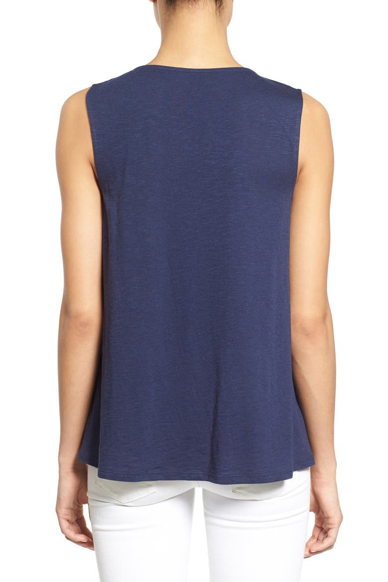 Embroidered Boho Tank, Alternate, color, NAVY- RED EMBROIDERY