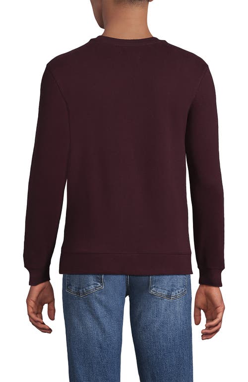 Lands' End Long Sleeve Serious Sweats Crewneck Sweatshirt In Brown