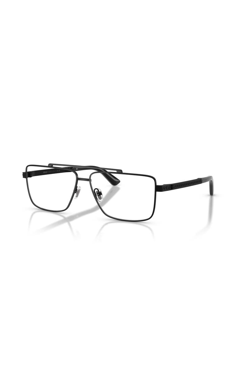 Versace 58mm Rectangle optical glasses, Main, color, Black