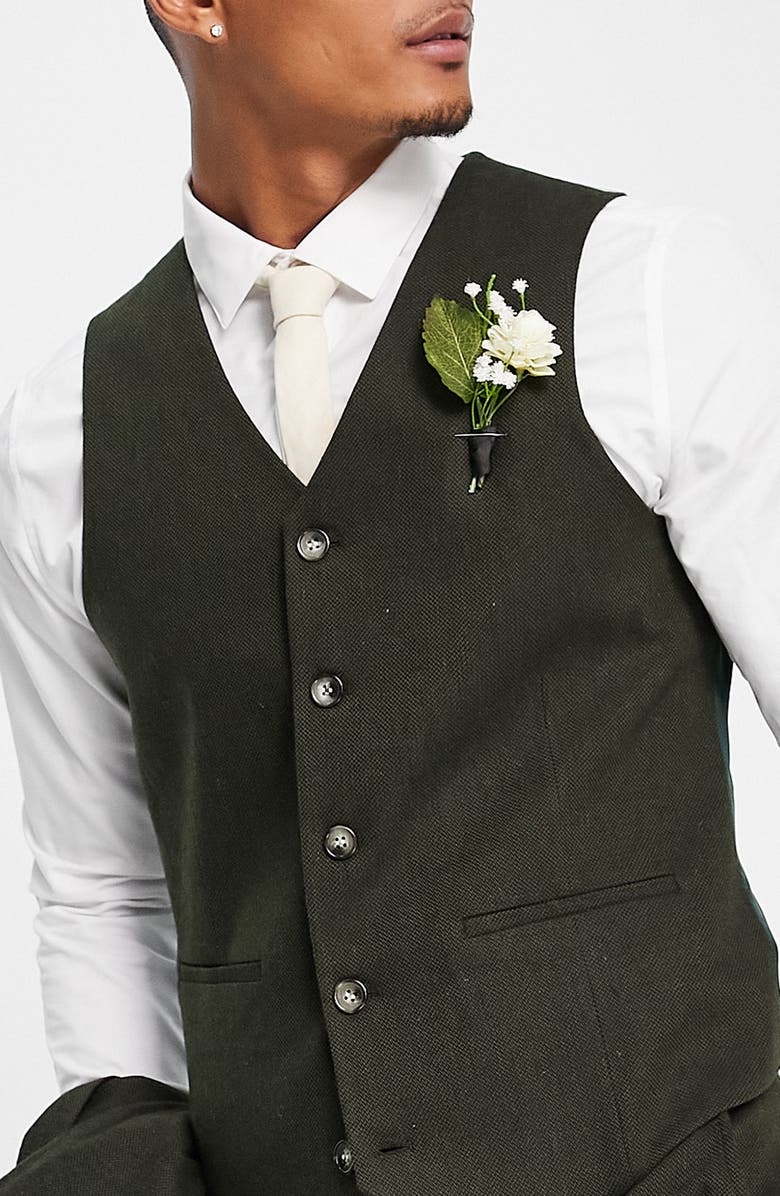ASOS DESIGN Skinny Suit Waistcoat, Alternate, color,