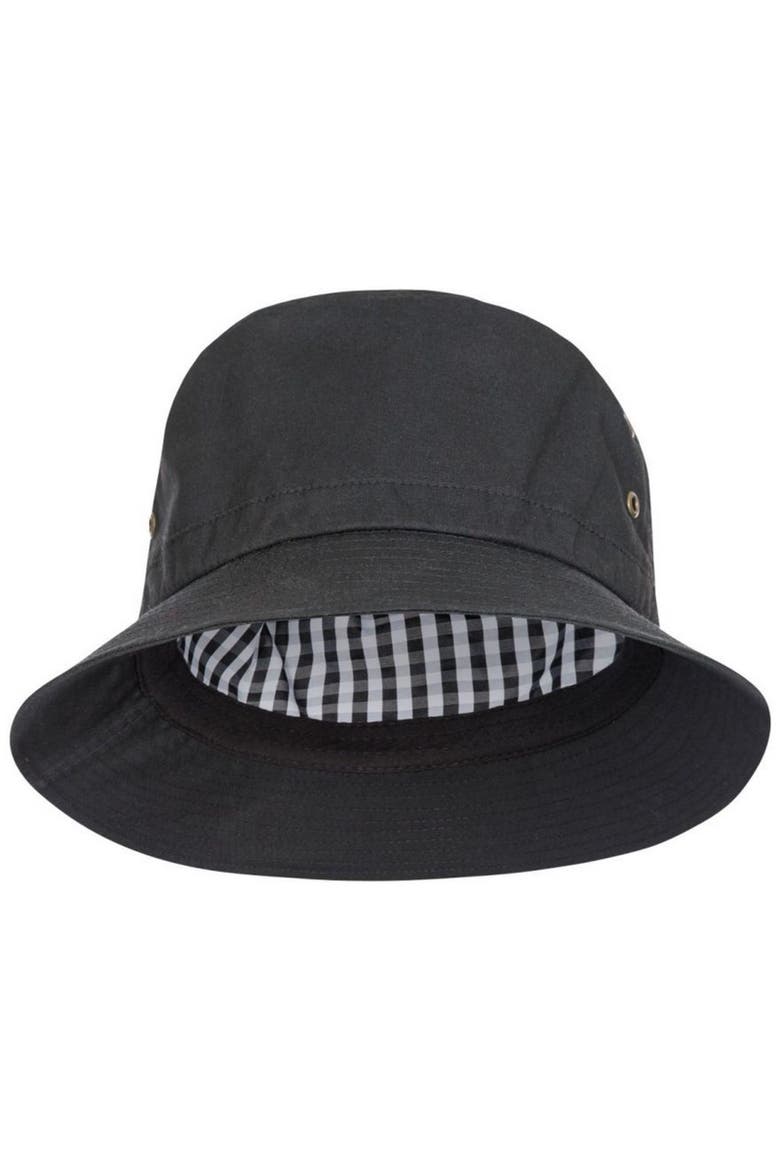 Gender Inclusive Waxy Bucket Hat, Alternate, color, Black
