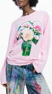 Desigual Floral Long Sleeve Cotton Graphic T-Shirt