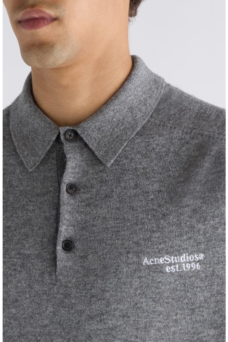 Kluxey Light Richard Yak Hair & Wool Polo Sweater, Alternate, color, DARK GREY