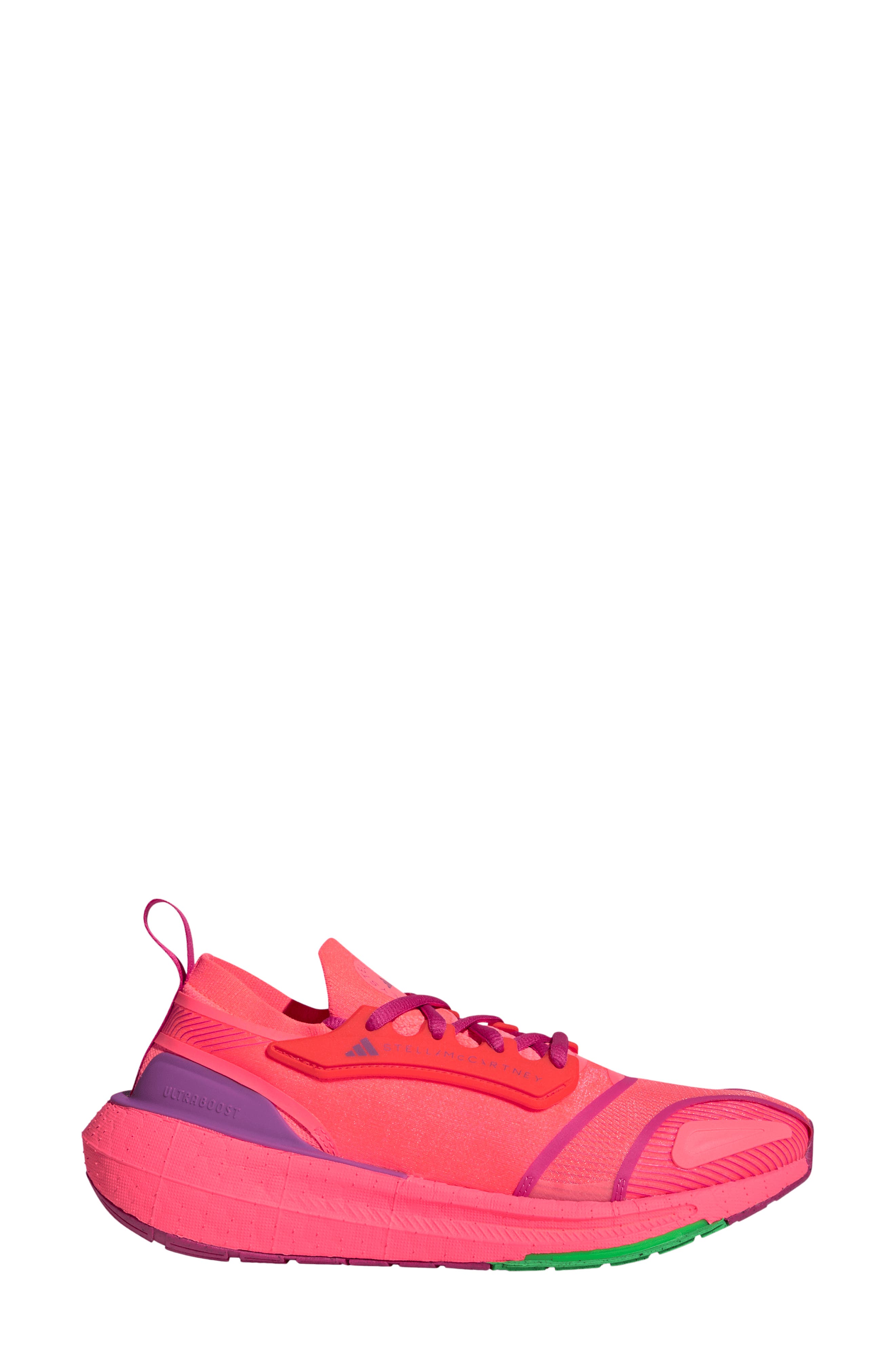 Ultraboost 23 Running Shoe, Alternate, color, TURBO/MAGENTA/SHOCK PURPLE