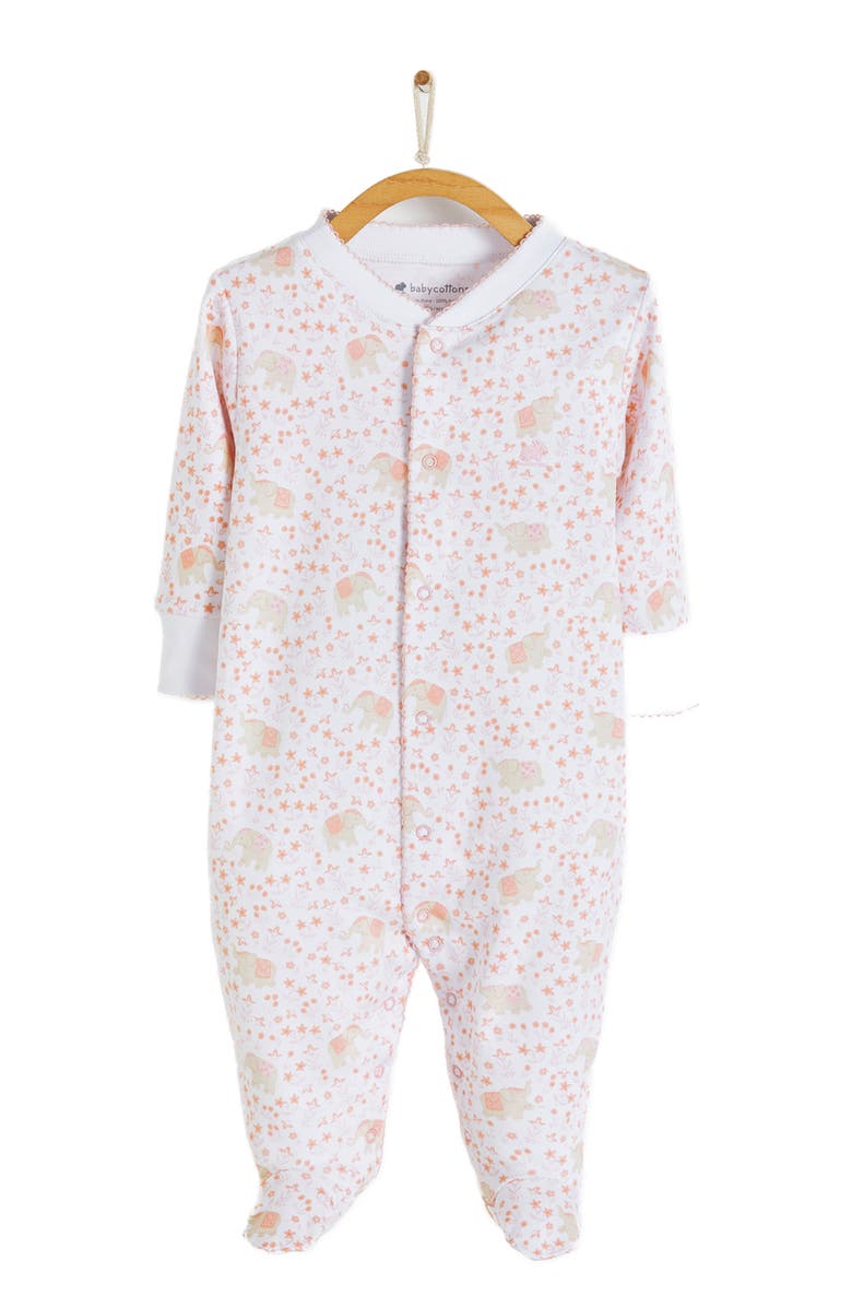 Babycottons Premium Peruvian Pima Cotton Tika Footie Pajama for Infant, Main, color, Full Print