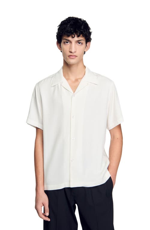 Sandro Shark Collar Shirt In Optic White