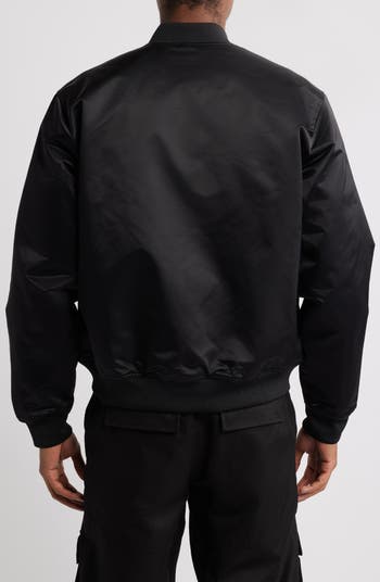 Globetrotter Nylon Satin Bomber Jacket