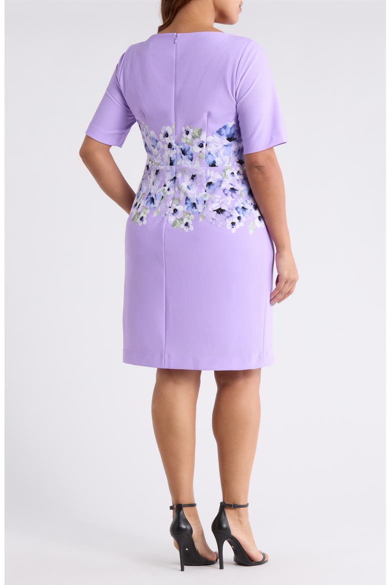 Floral Print Sheath Dress, Alternate, color, LAVENDAR MIST MULTI
