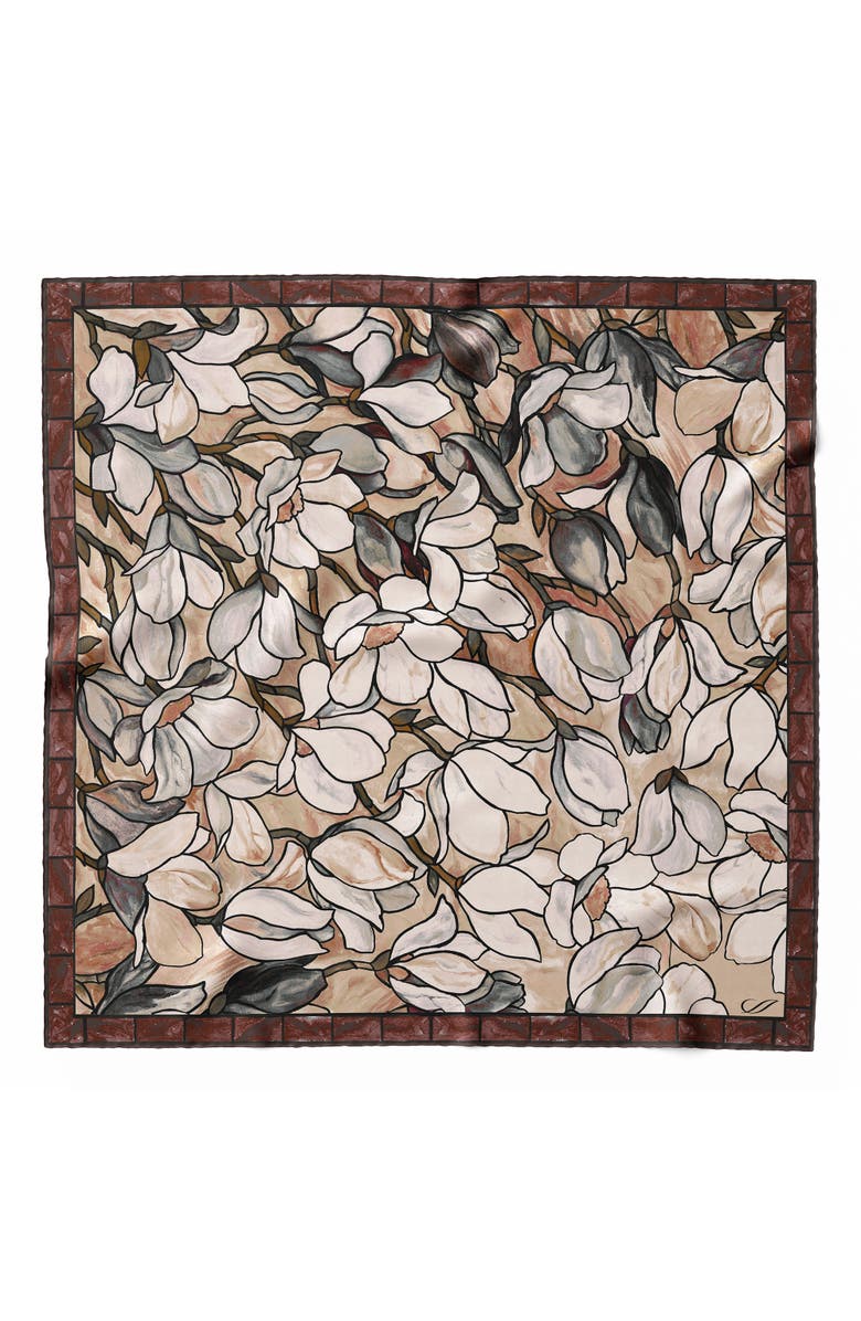 Elizabetta Clara - Silk Bandana, Main, color, Mahogany Brown