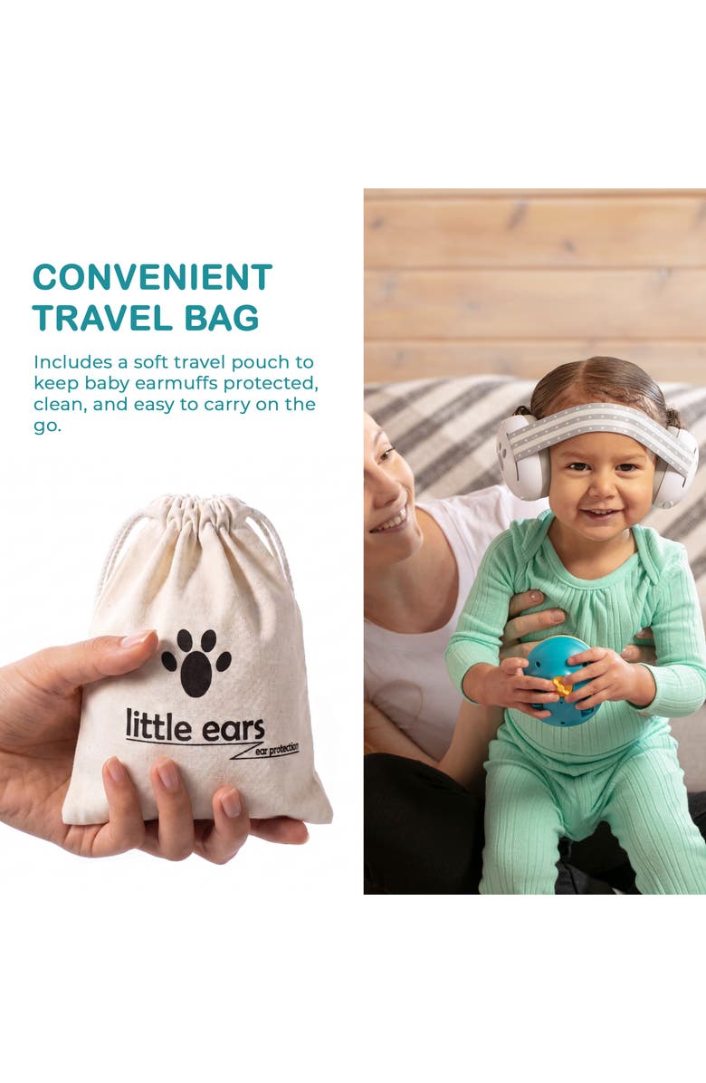 Sperric Lightweight Ultra Soft Baby Earmuffs with Travel Bag, Alternate, color, Black