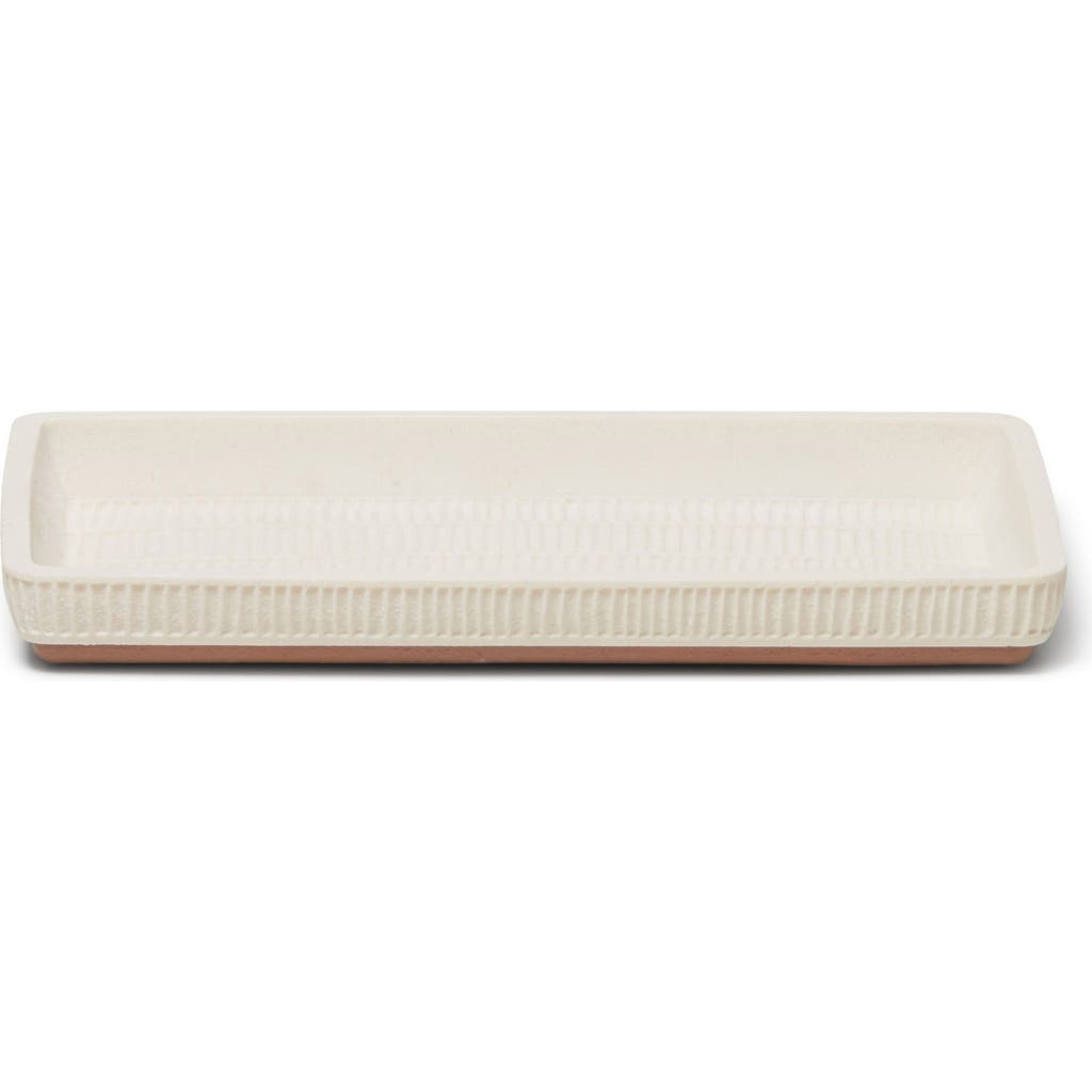 Roselli Trading Company Resin Amenity Tray In Cream