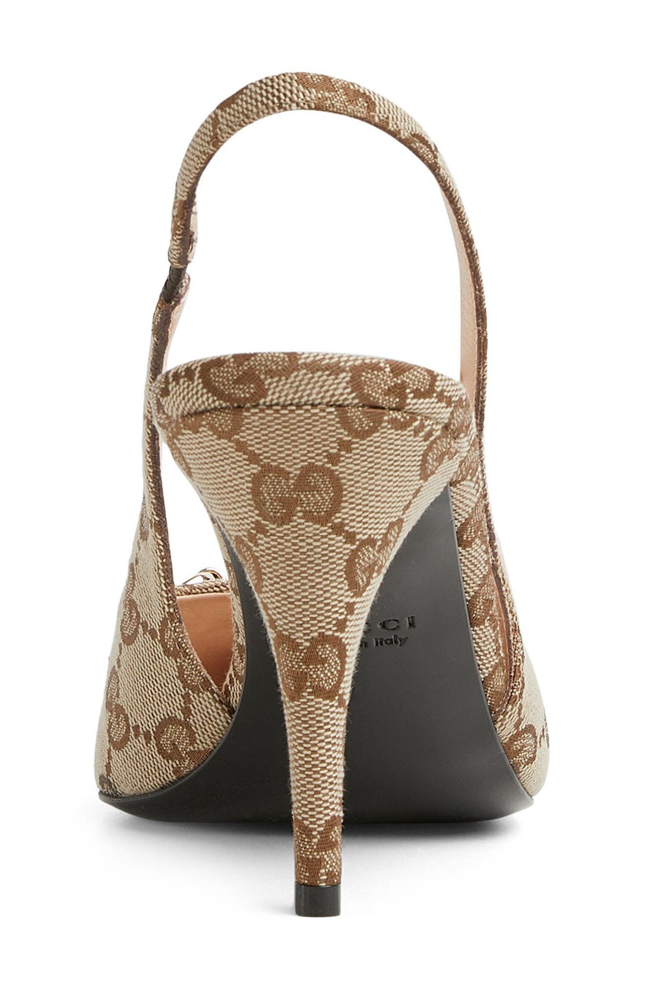 Gucci Horsebit Slingback Pump, Alternate, color, Beige