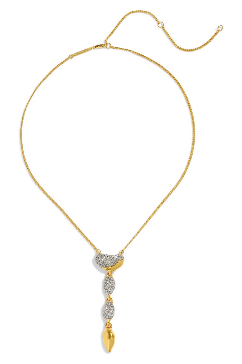 Solanales Crystal Pavé Pebble Y-Necklace, Alternate, color, CRYSTALS