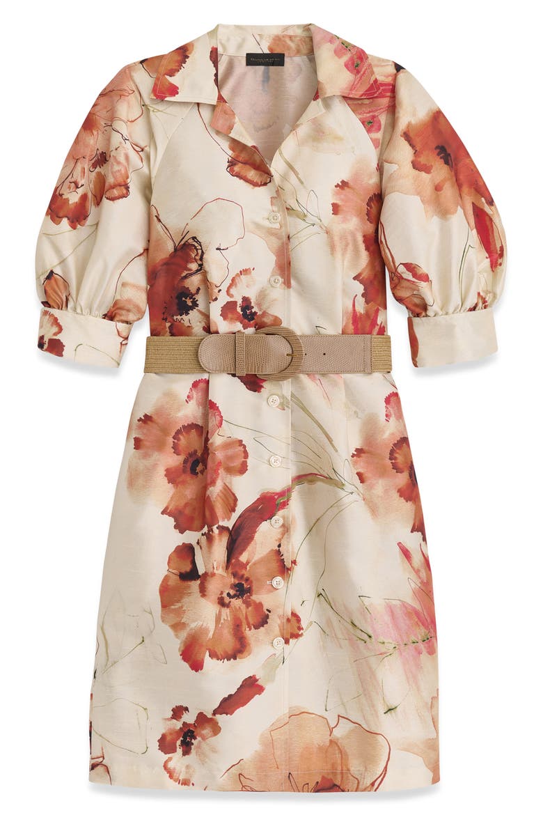 Floral Print Shirtdress, Alternate, color, CINNAMON MULTI