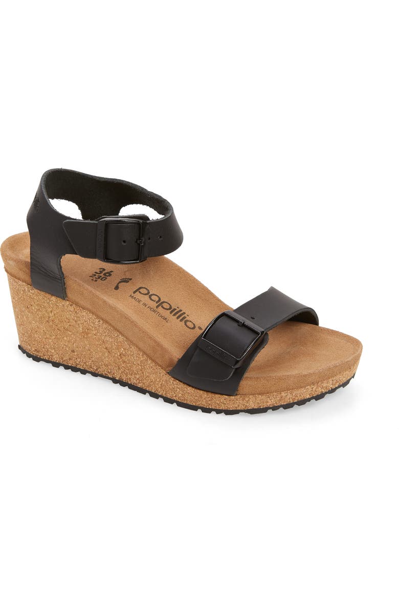 Birkenstock Papillio by Birkenstock Soley Ring Buckle Wedge Sandal, Main, color,