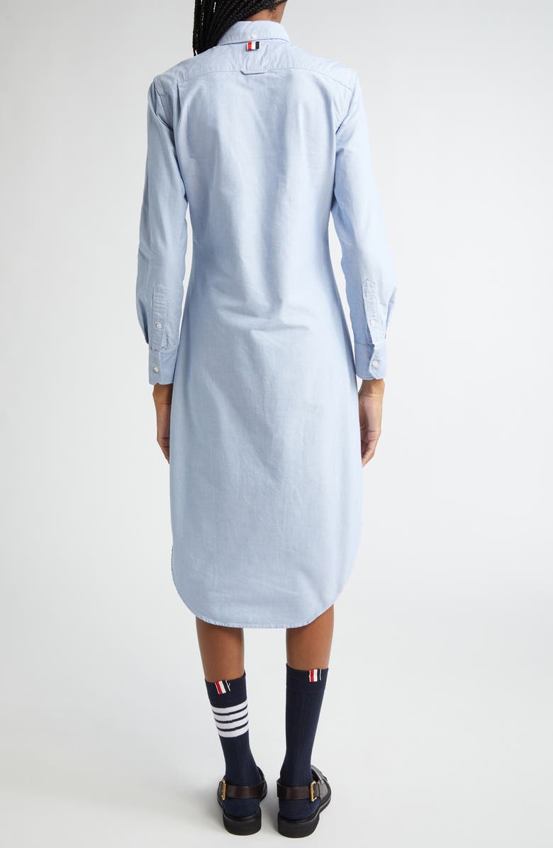 Thom Browne Knee Length Button-Down Point Collar Shirt, Alternate, color, Light Blue
