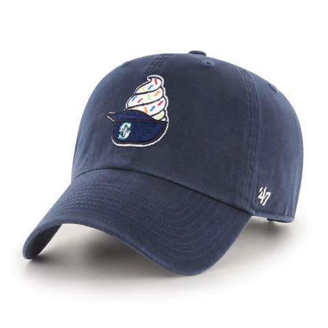 Men's '47  Navy Seattle Mariners Ice Cream Helmet Clean Up Adjustable Hat