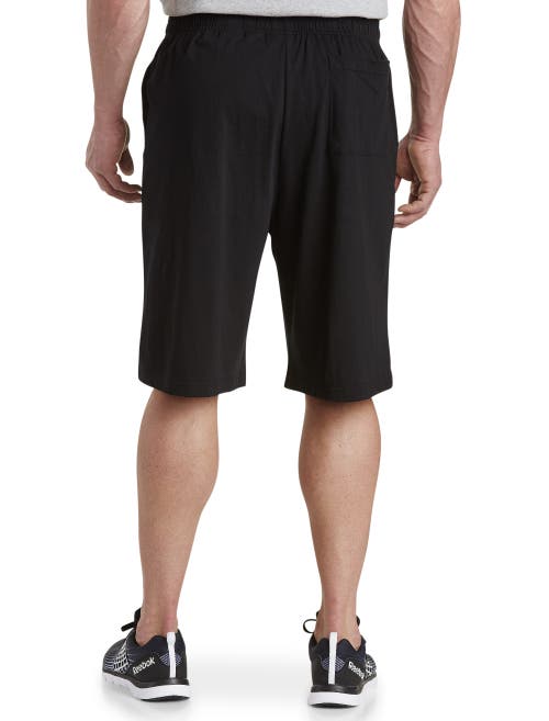 Harbor Bay By Dxl Big & Tall Pull-on Knit Shorts In Black