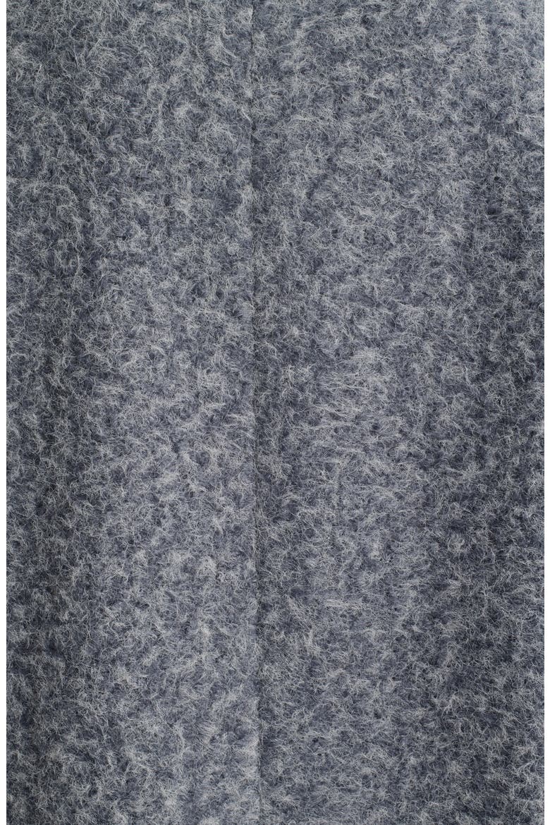 Double Breasted Brushed Felt Coat, Alternate, color, GREY/ BLACK
