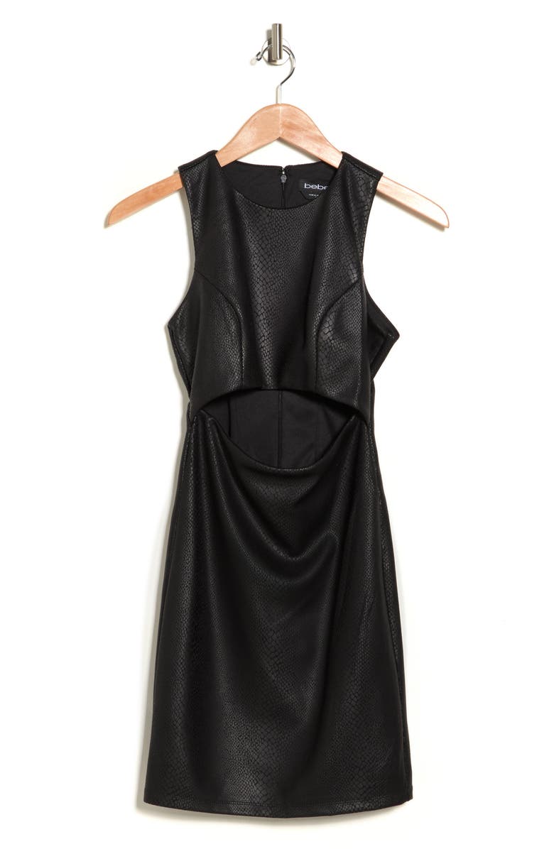 bebe Keyhole Mini Dress, Alternate, color, 