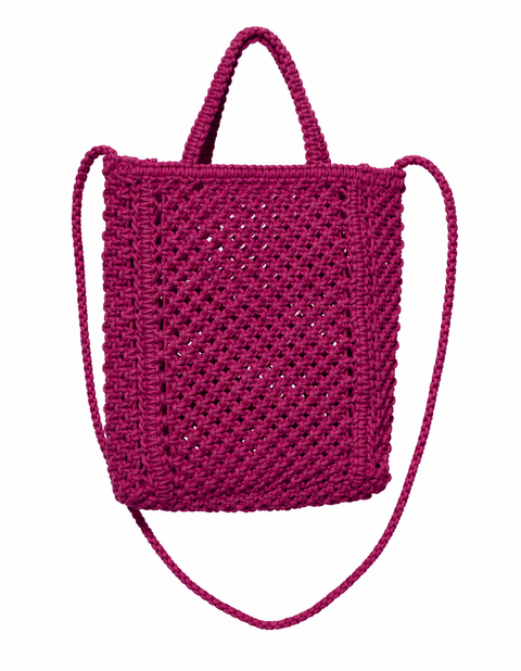 Mini Sunwashed Macrame Shopper