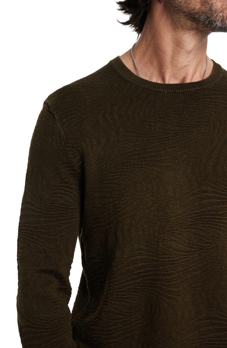 John Varvatos Mercer Wave Long Sleeve T-Shirt, Alternate, color, Dark Brown