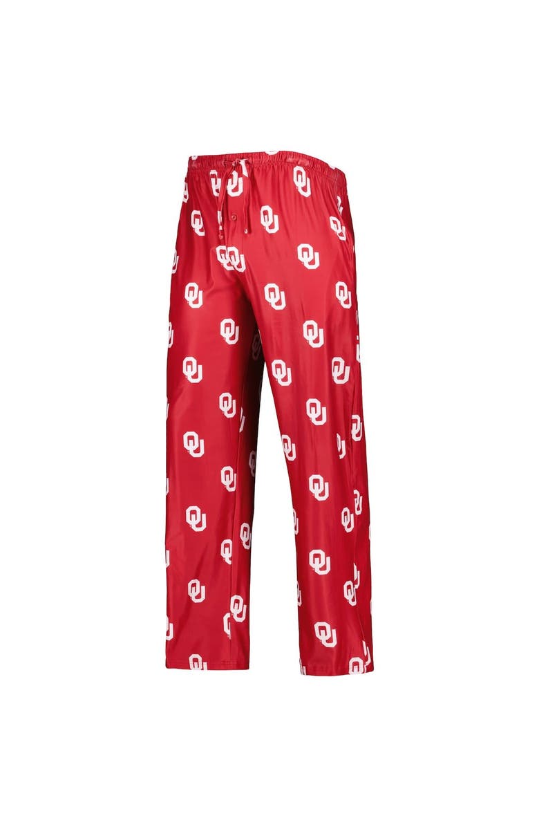 CONCEPTS SPORT Men's Concepts Sport Crimson Oklahoma Sooners Logo Flagship Allover Print Pants, Alternate, color, 