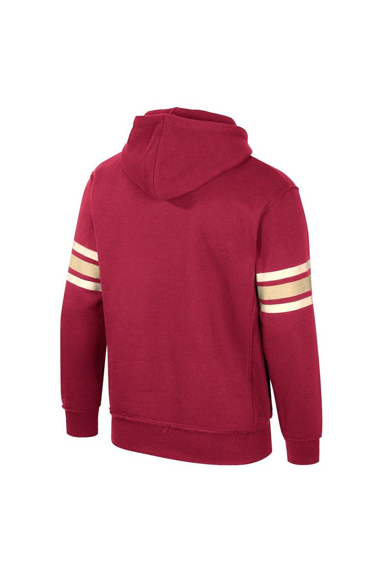 Men's Colosseum Garnet Florida State Seminoles Saluting Pullover Hoodie, Alternate, color, Garnet