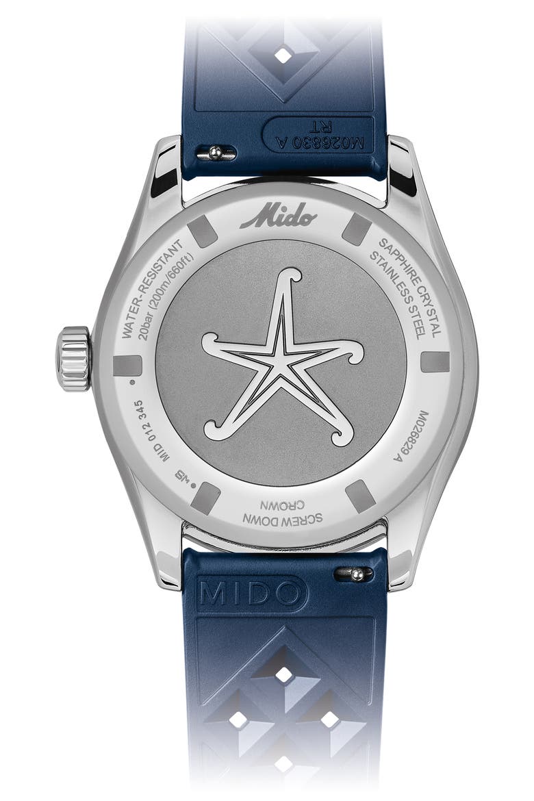 Ocean Star Decompression Worldtimer Bracelet Watch & Rubber Strap Gift Set, 40.5mm, Alternate, color, BLUE