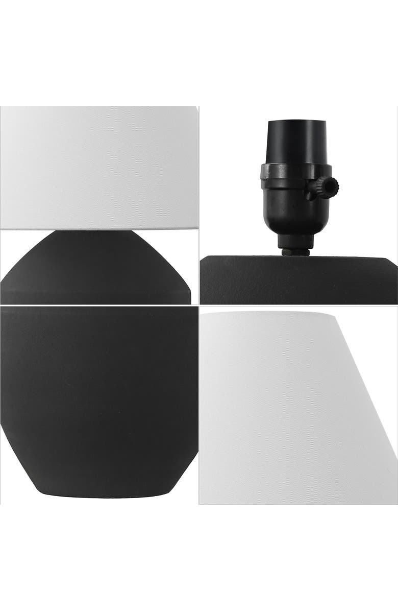 JONATHAN Y Ralf 20.5" Minimalist Scandinavian Resin/Iron LED Table Lamp, Alternate, color, Matte Black