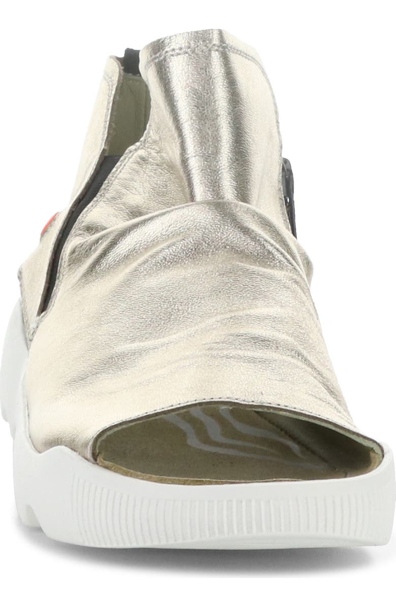 Softinos by Fly London Wish Platform Wedge Sandal, Alternate, color, Champagne Lamina