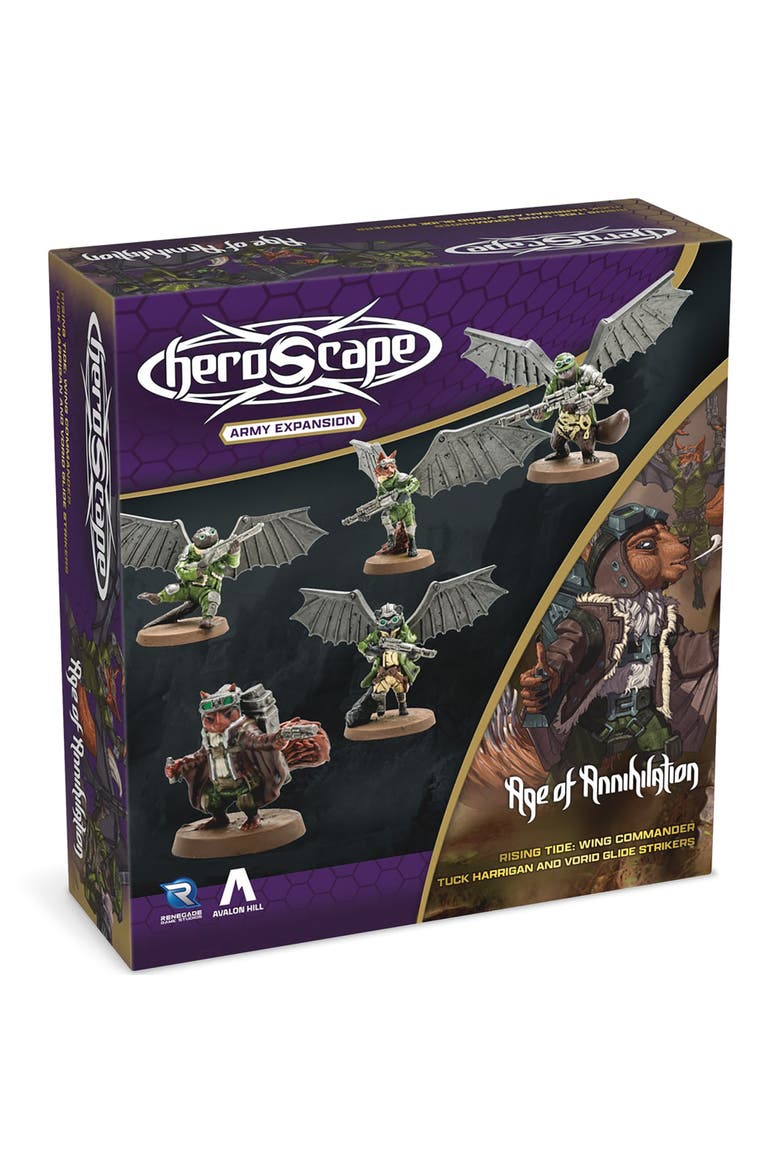 Heroscape Rising Tide Wing Commander Tuck Harrigan & Vorid Glidestrikers Army Expansion, Main, color, Multicolored