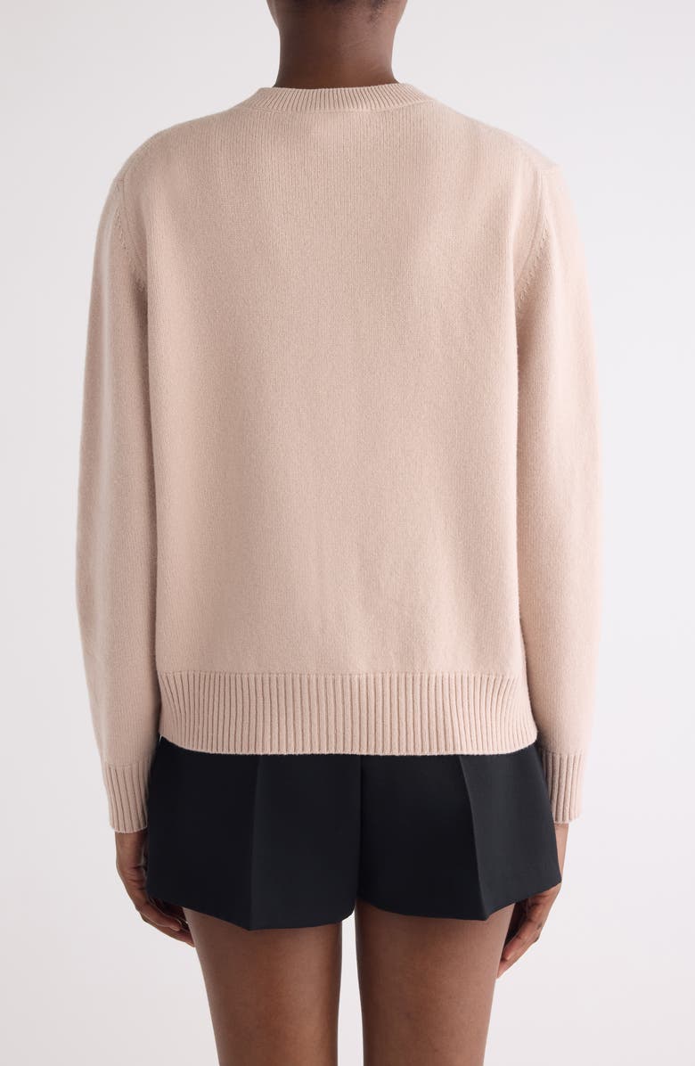 Givenchy Embroidered Logo Wool & Cashmere Cardigan, Alternate, color, Light Pink