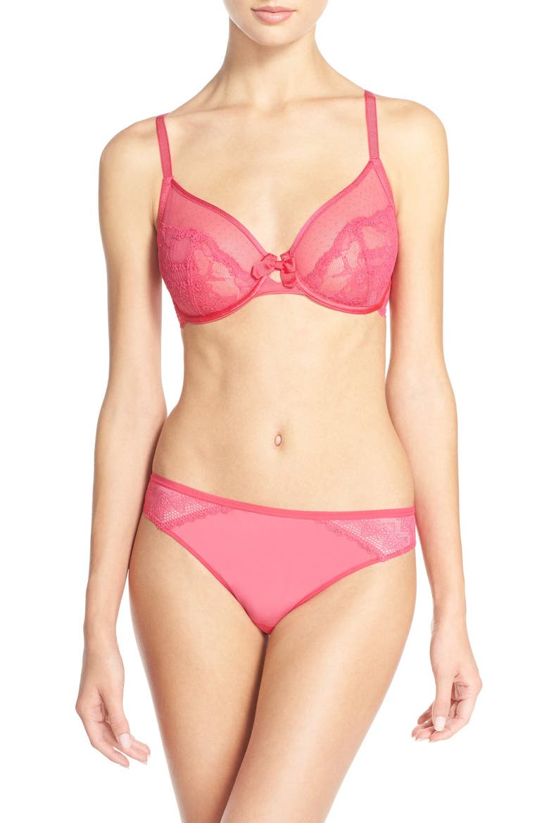 Chantelle Intimates 'Idole' Underwire Bra, Alternate, color, RASPBERRY
