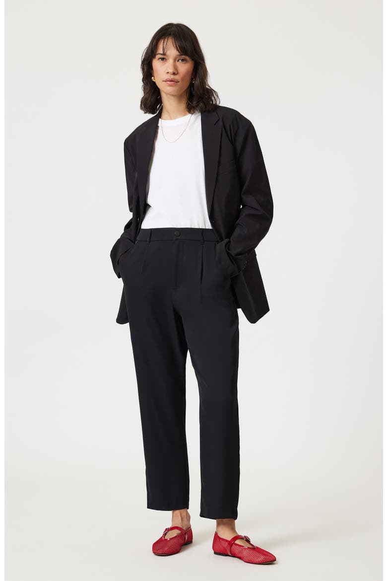 Crop Straight Leg Pants, Alternate, color, BLACK